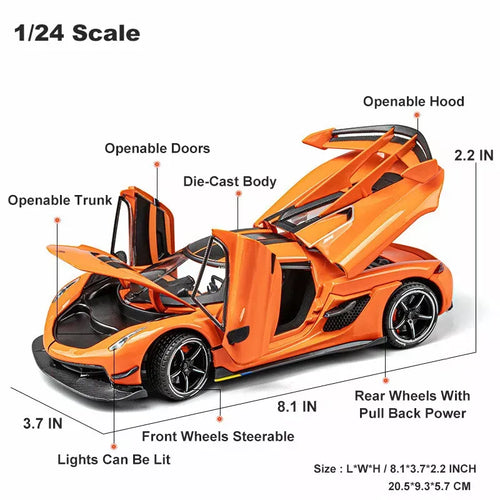 1:24 KOENIGSEGG JESKO ALLOY DIECAST MODEL