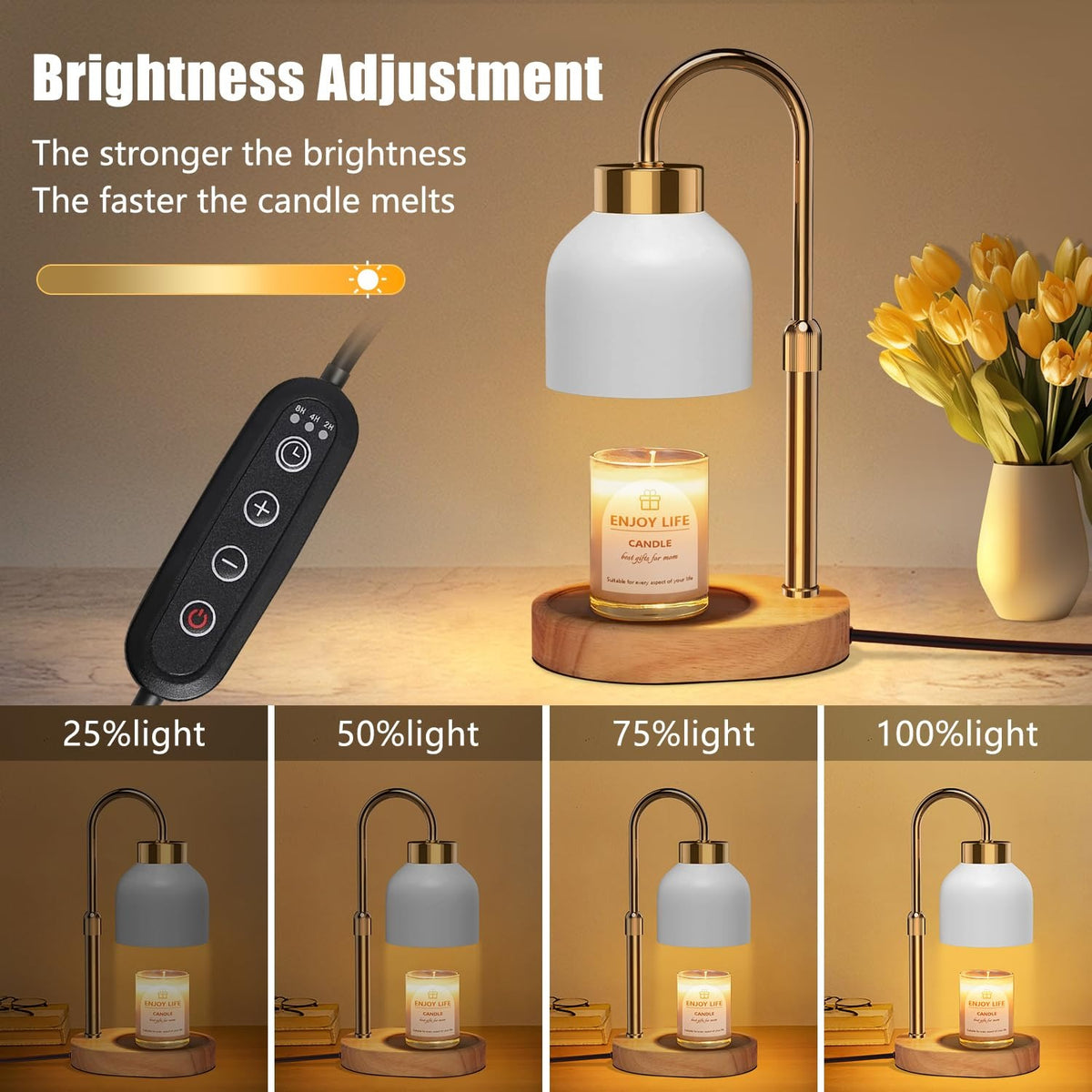 GODONLIF Candle Warmer Lamp with Timer, Birthday Gifts for Women Home Decor