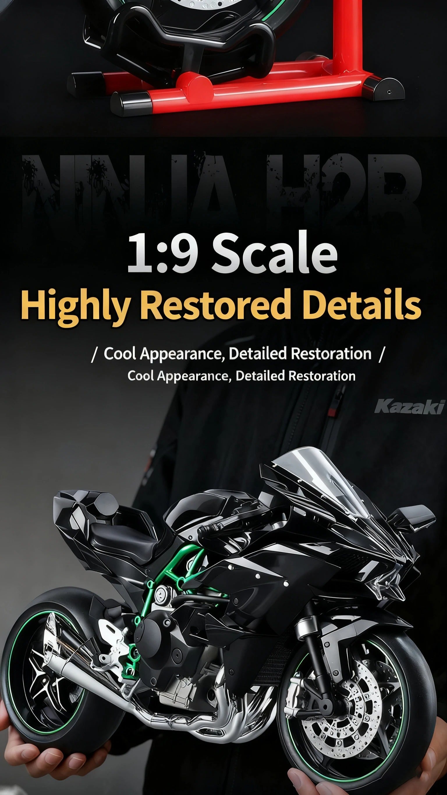 Key Control Kawasaki Ninja H2R 1:9 Diecast Model