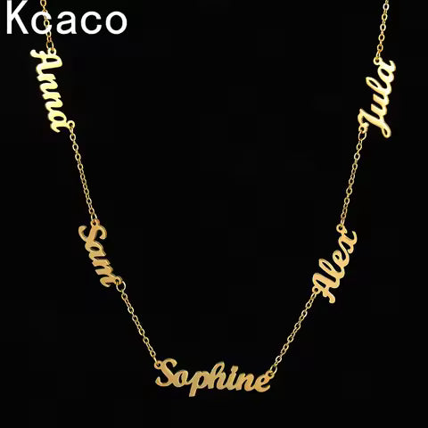 Multi-style Names Personalized Stainless Steel Necklace