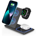 LED Fast Wireless Charger Stand 3 in 1 Foldable Charging Station For iPhone 17/16/15/14 Apple Watch 9 8 7 6 5 Airpods Pro