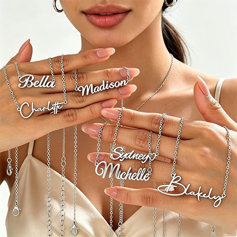 Multi-style Names Personalized Stainless Steel Necklace